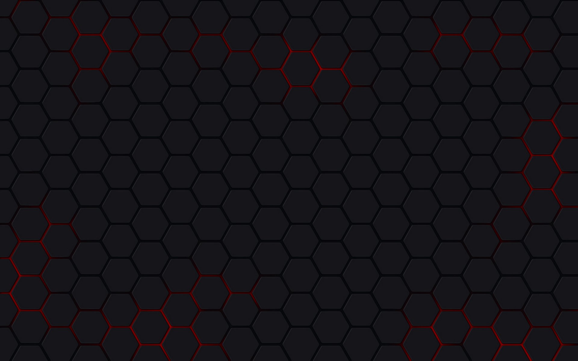 black background red net hexagon