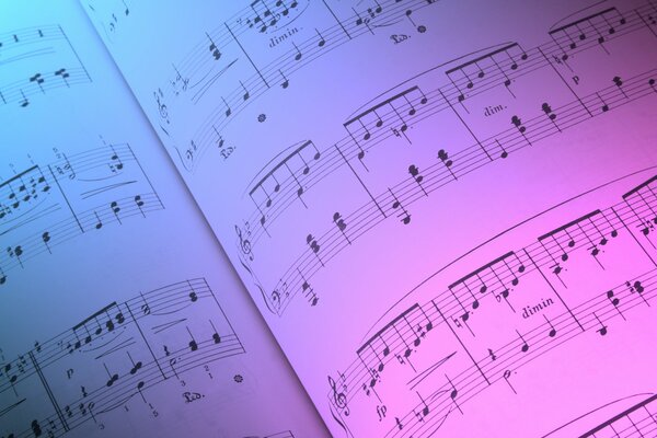 Kolor papieru do notacji muzycznej