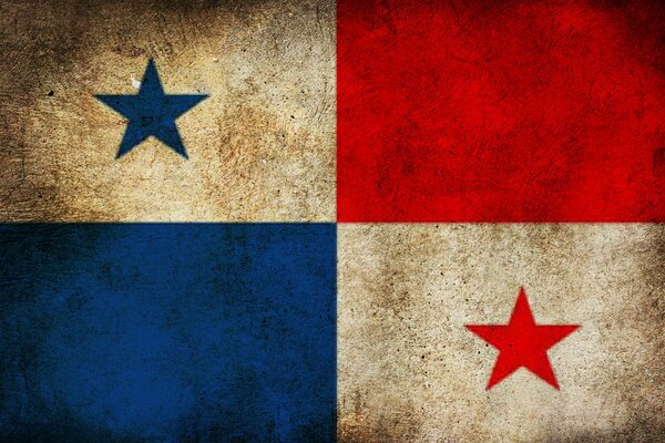 The shabby dirty flag of Panama