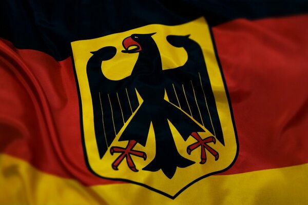 Bandera de Alemania. Azufre rojo amarillo