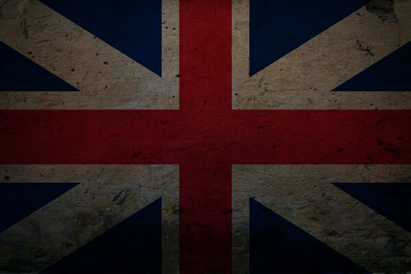 Bandera inglesa al estilo grunge