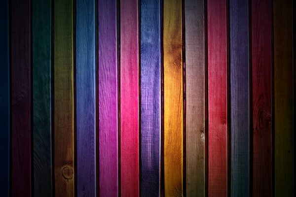 Colored fence. Bright colors