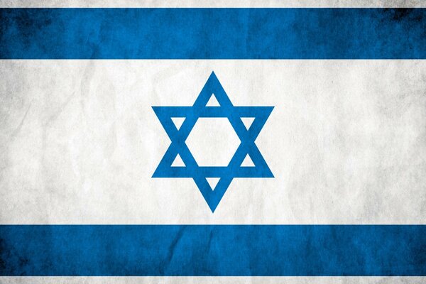 The beautiful flag of Israel is white and blue