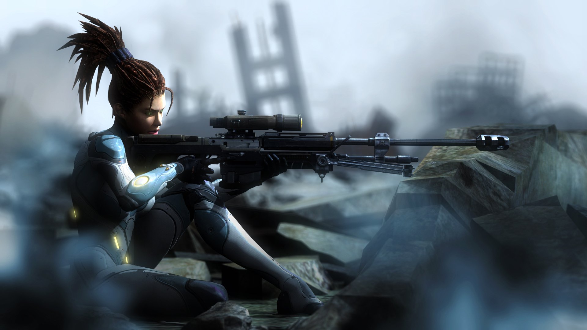 arah kerrigan girl sniper rifle ruin