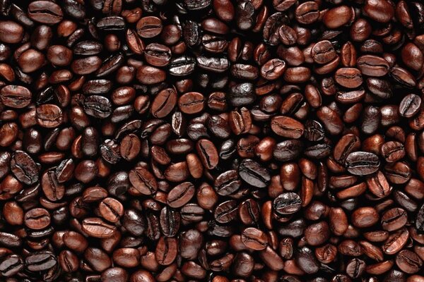 Roasted aromatic coffee beans