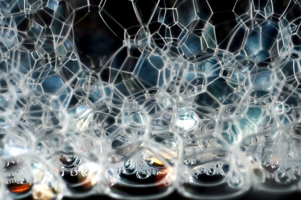Structure des bulles de mousse de savon