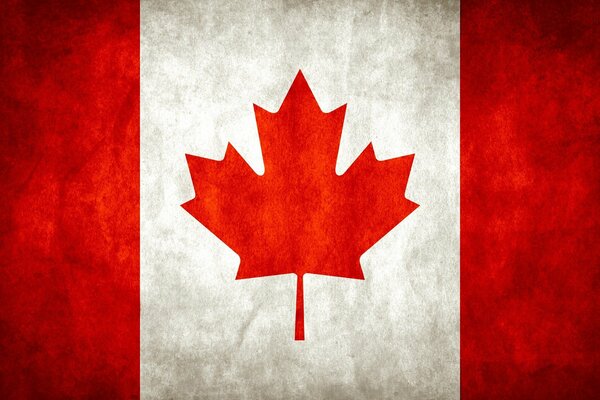 Flag of Canada with a red maple leaf