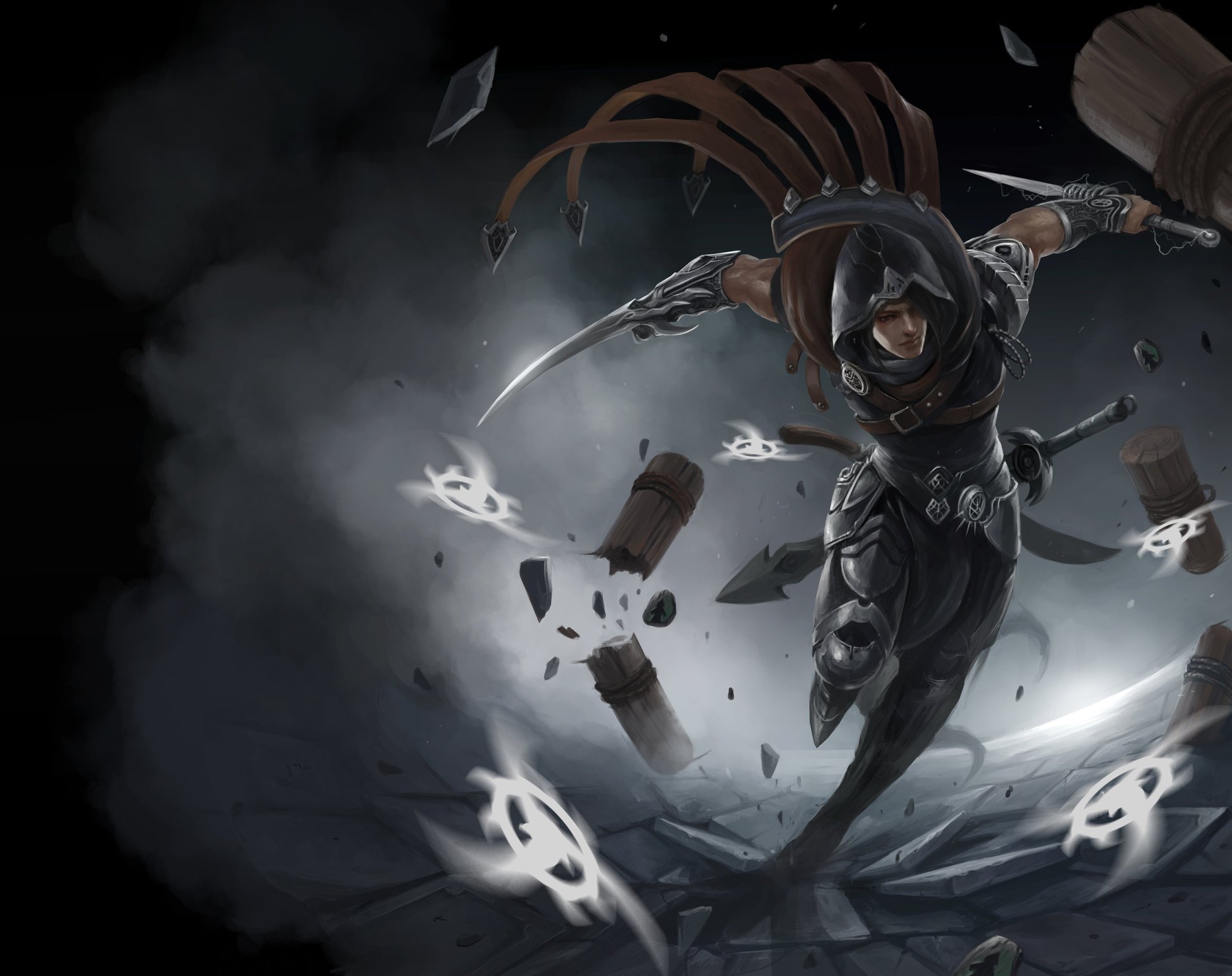 art league of legends talon facet ruch bieganie sztylety kaptur