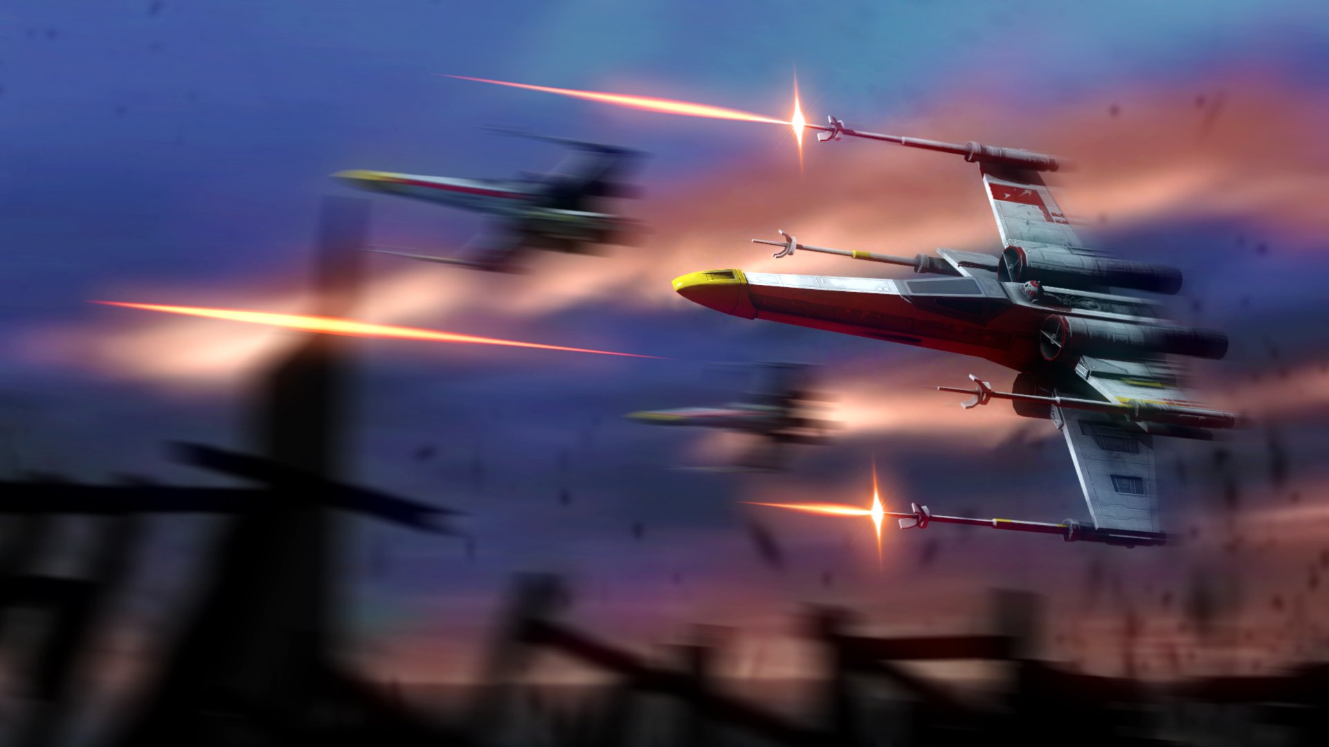 guerre stellari x-wing fan art fantascienza