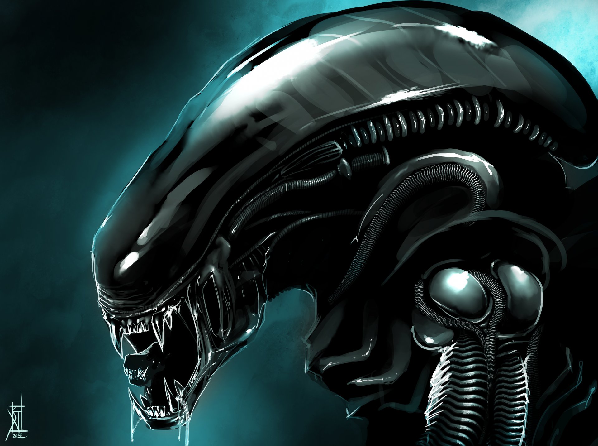 xenomorph przez therisingsoul sztuka cudzoziemiec obcy