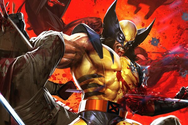 The bloody battle of Wolverine in comics