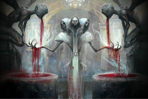 Death near the bleeding altars