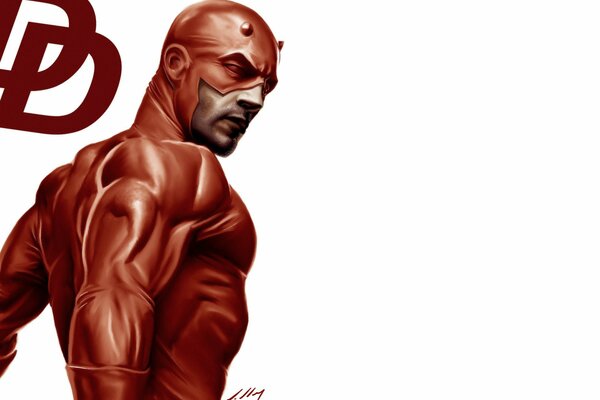 Daredevil Art na białym tle