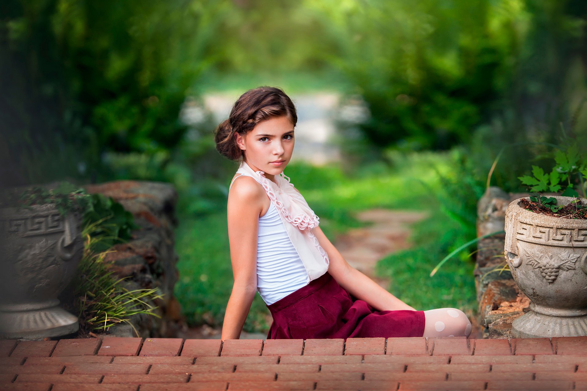 garden girl child photography a step summer