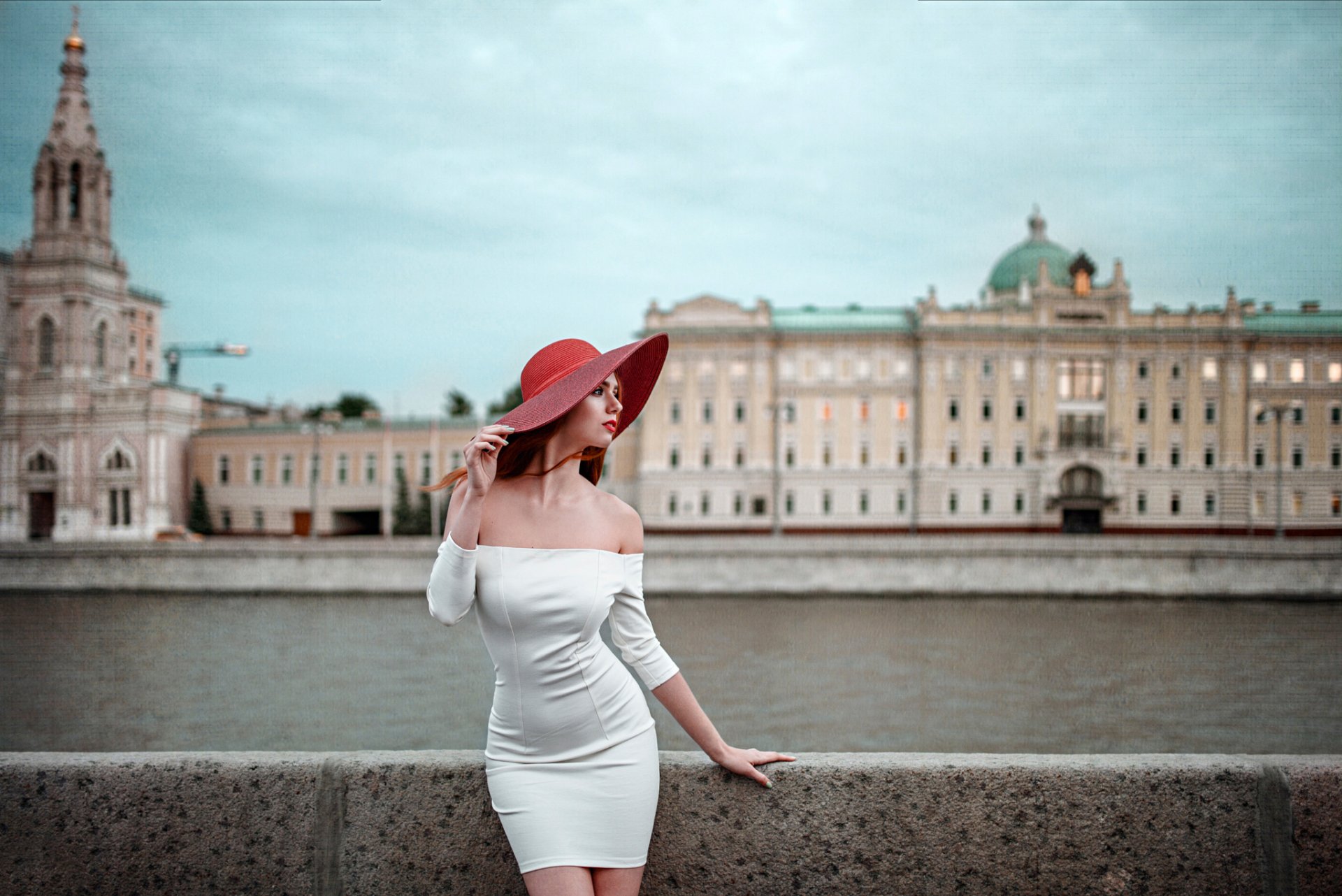 beauty in moscow nadezhda neyasova nadia girl dress hat town russia george chernyad ev