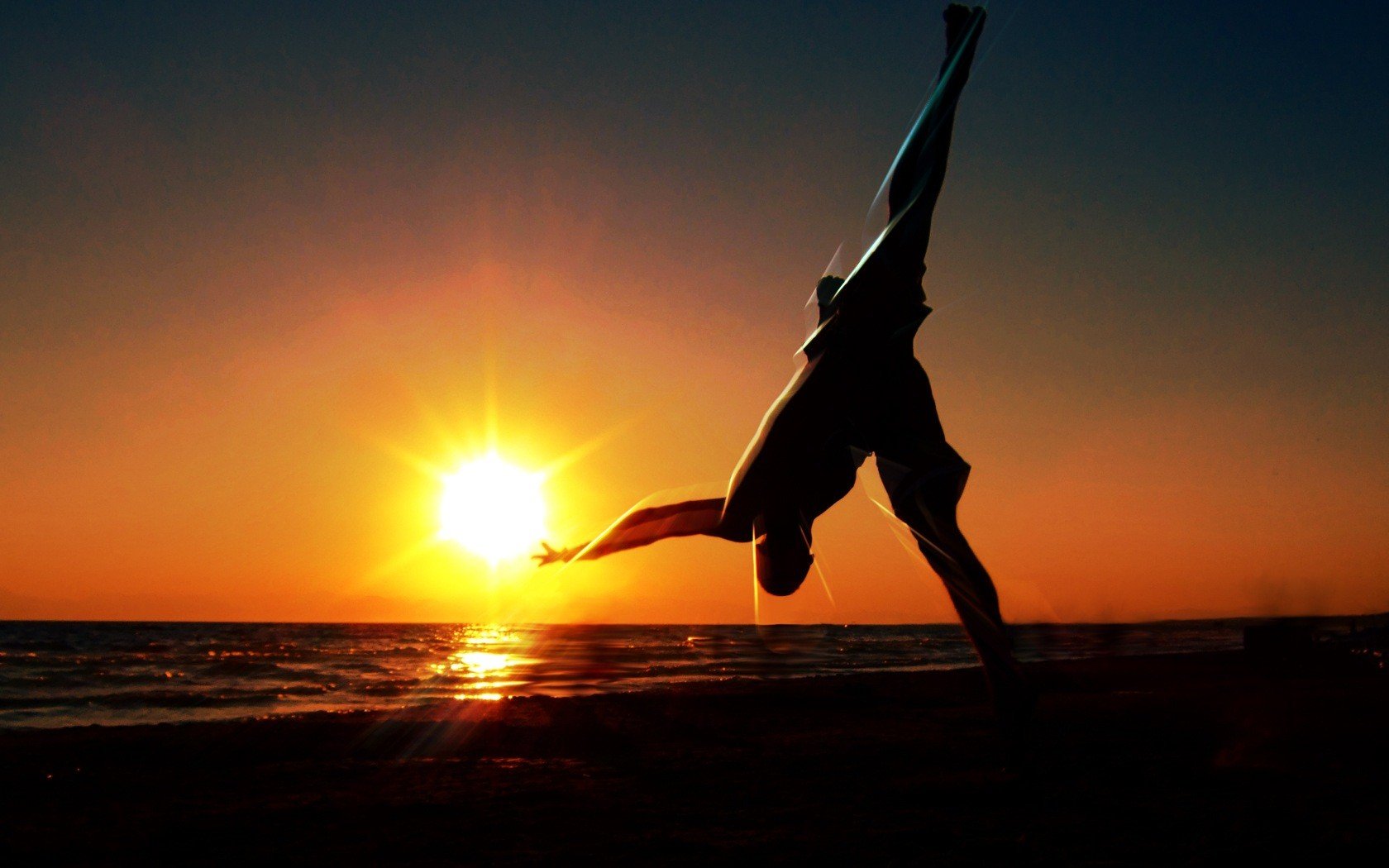 natura tramonto sole ginnastica carta da parati