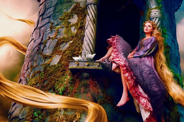 Taylor Swift como Rapunzel