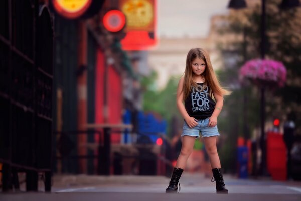 Photographing a stylish and fashionable girl