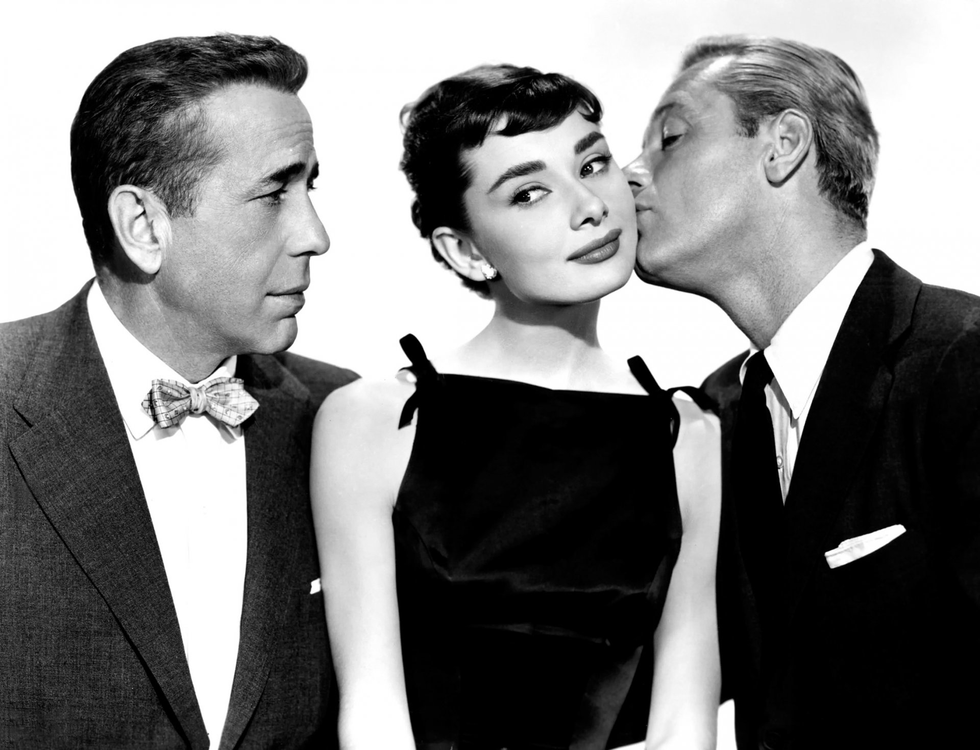 audrey hepburn humphrey bogart walter hampden sabrina retro h b 1954