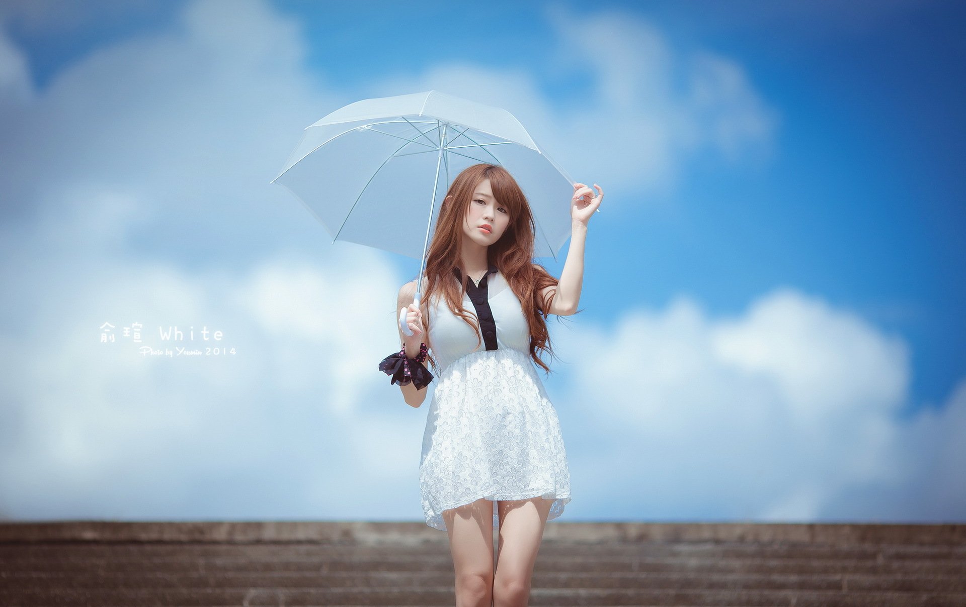 girl asian umbrella style