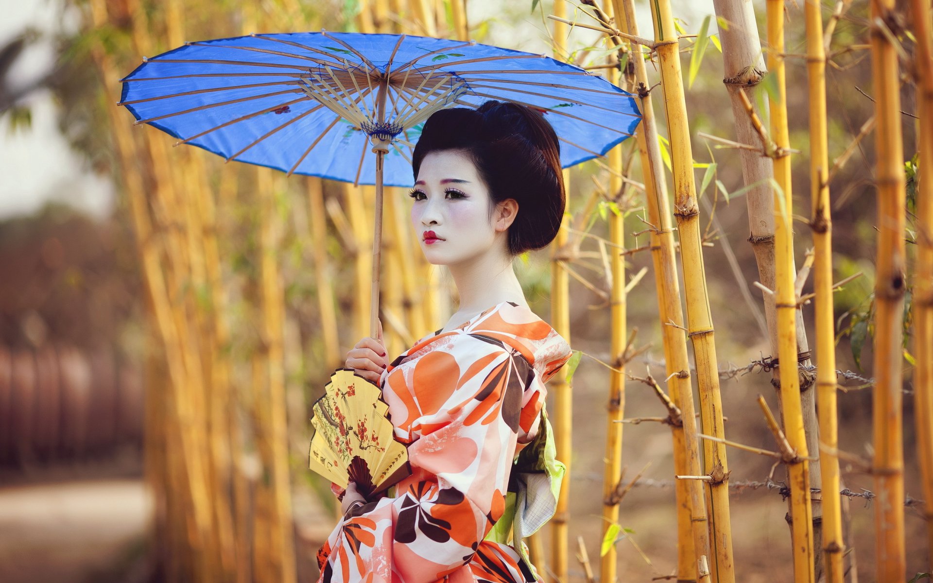 girl asian umbrella