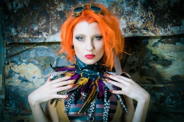 Red-haired girl ulorin vex stares