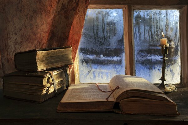 Зимний вечер за чтением любимой книги