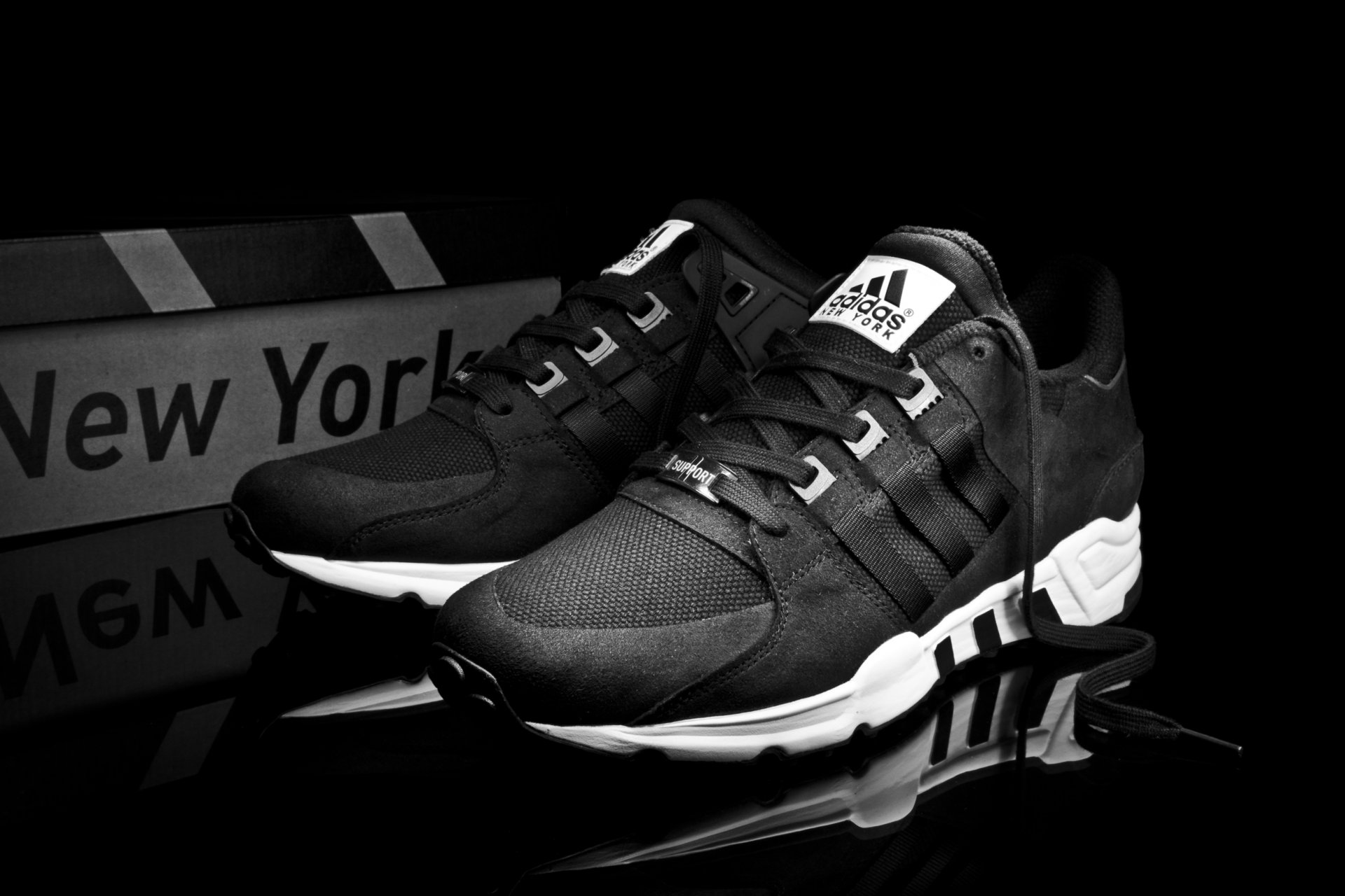 adidas eqt-unterstützung new york adidas schwarz weiß