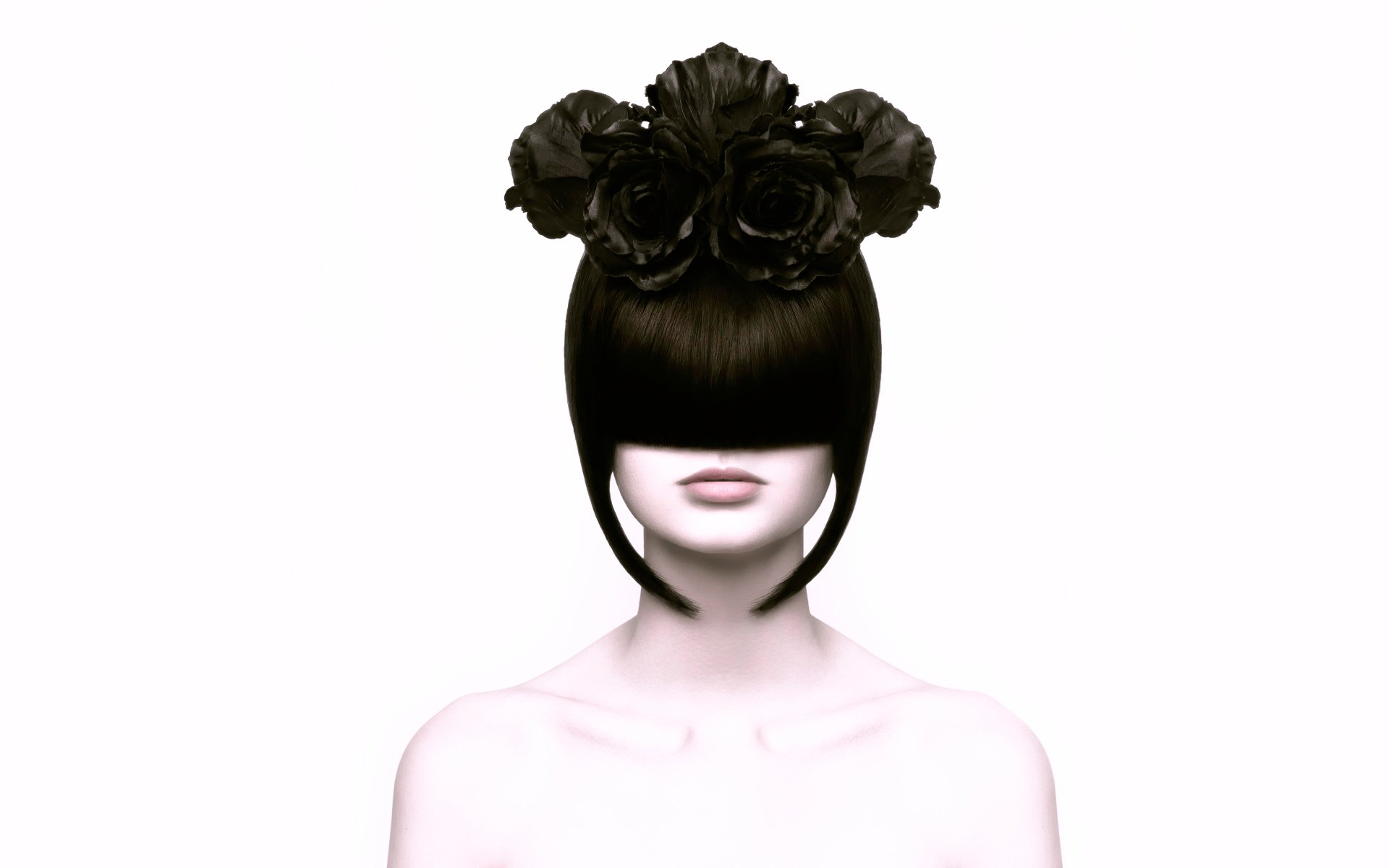 black widow hairdress stylish black rose