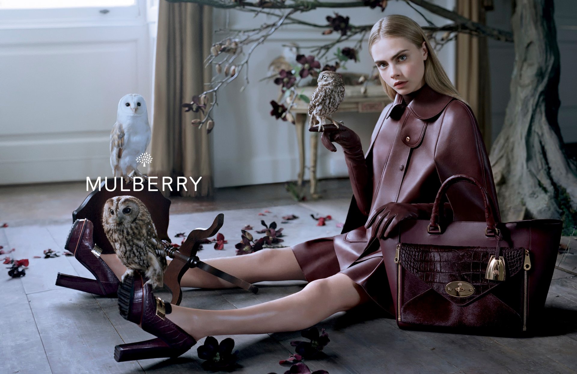 delevingne mulberry marka skóra torebka sowy