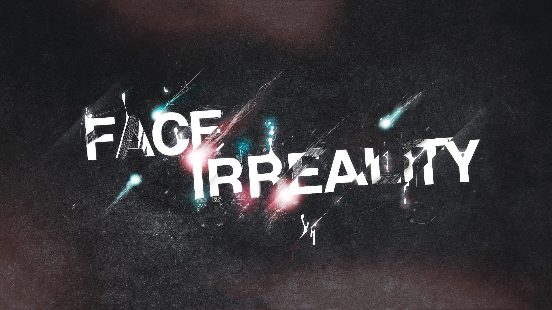 face irreality inscription style hq wallpaper