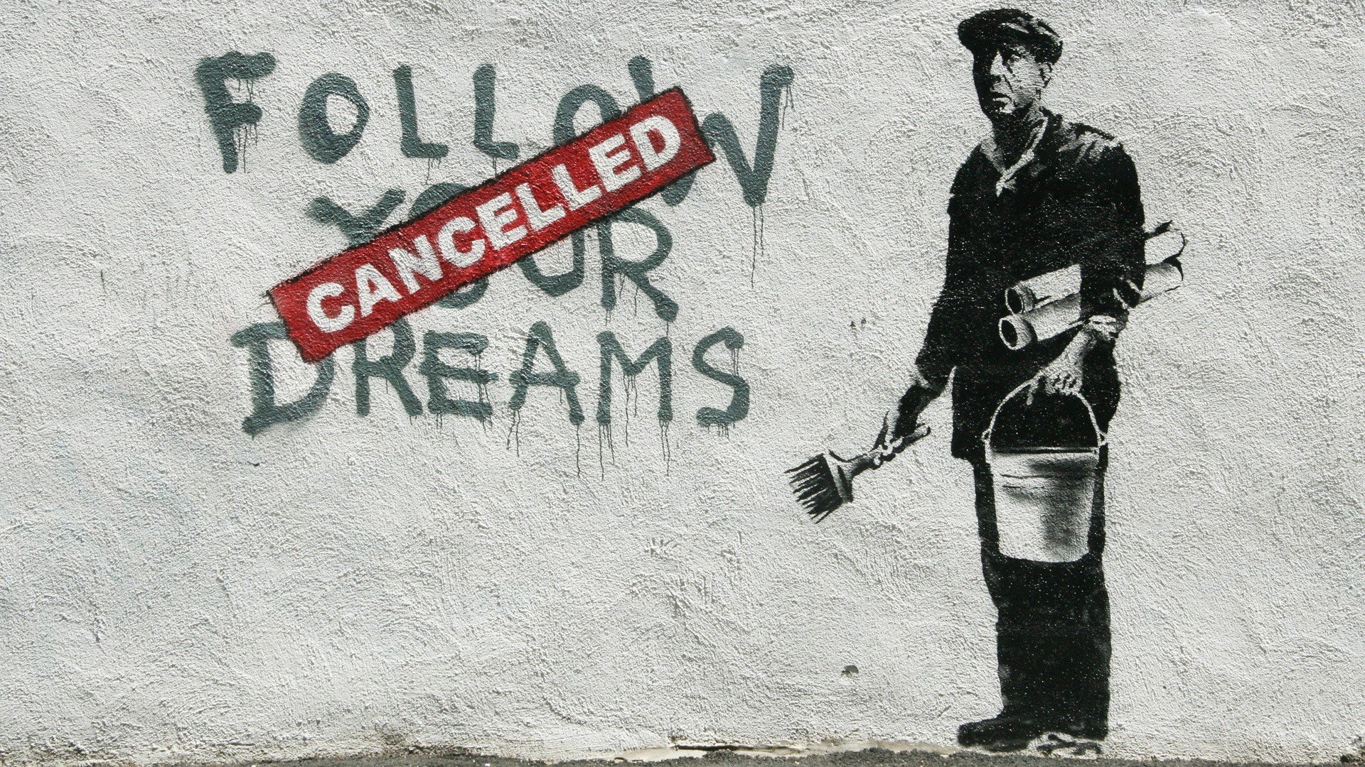 banksy graffiti ściana