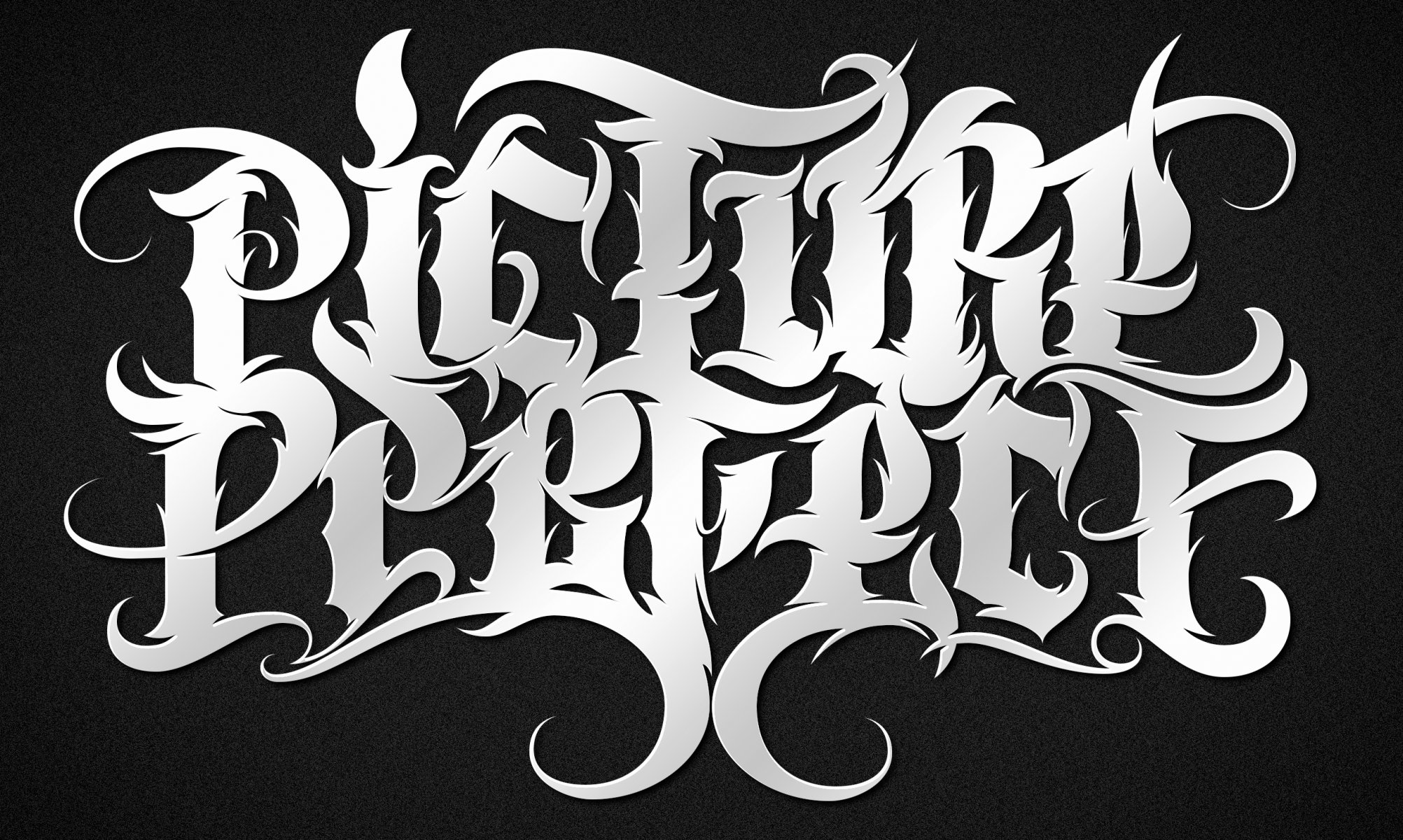 picture perfect lettering schriftzug kunst logo