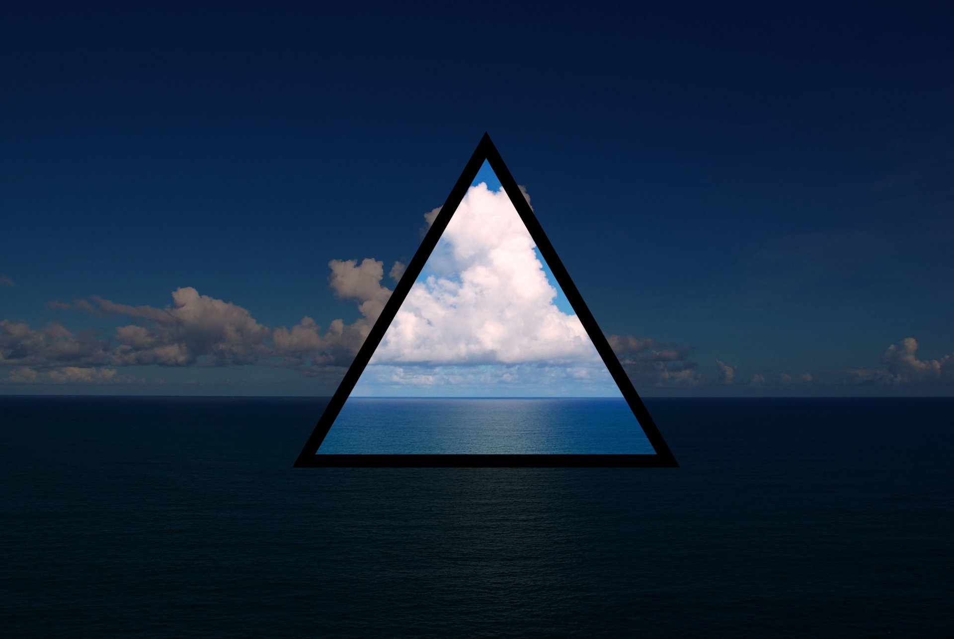 triangolo oceano acqua mare cielo nuvole