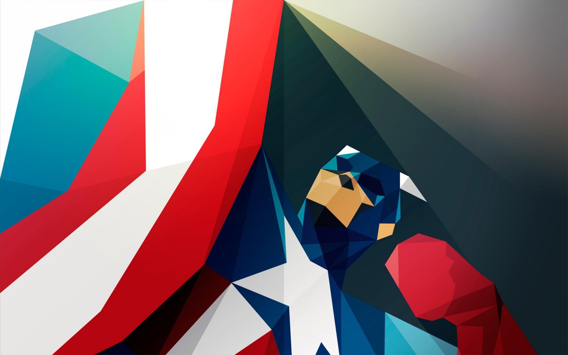 Арт супергероя капитана Америки - обои на рабочий стол