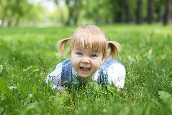 Funny girl in the park