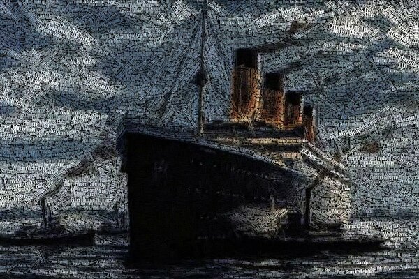 Drawing of the Titanic from the movie