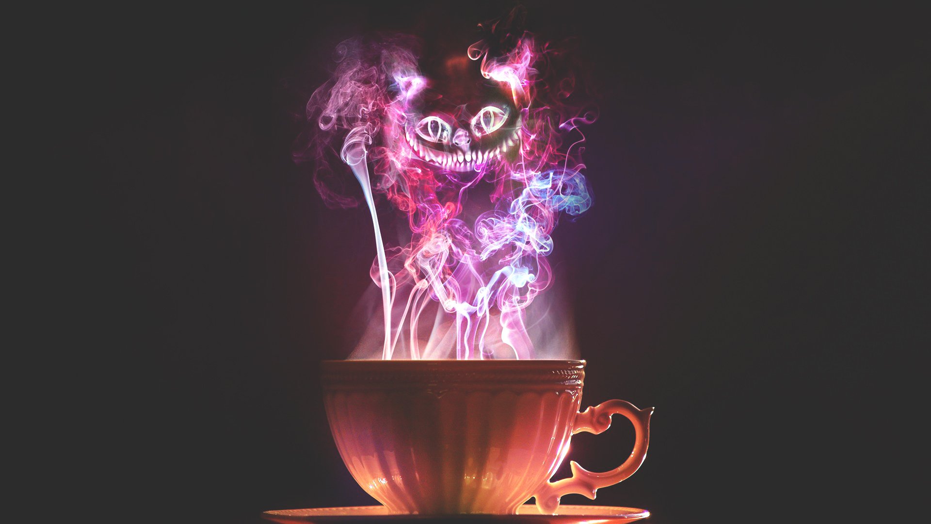 cup cheshire cat smoke