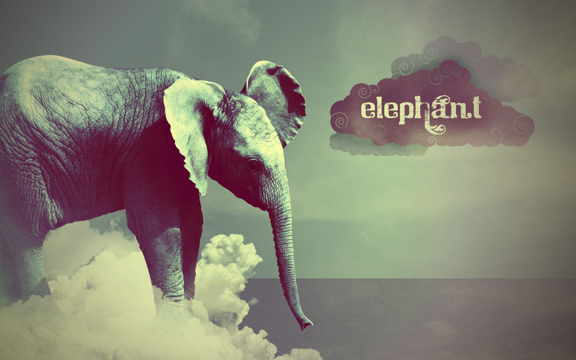 elefante estilo nube