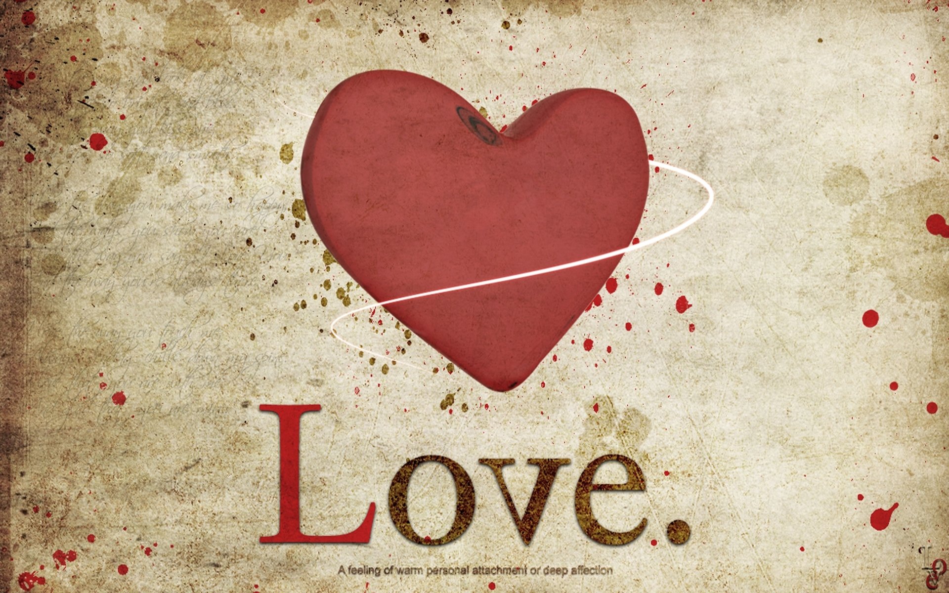 Сердце с надписью Love