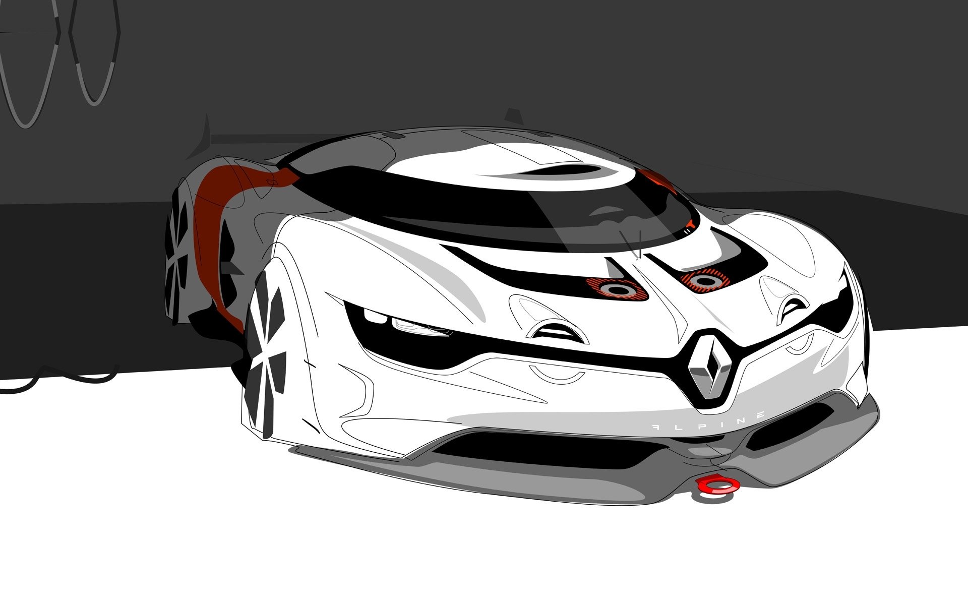 renault alpine a110-50 concept renault alpine avant art art rendu