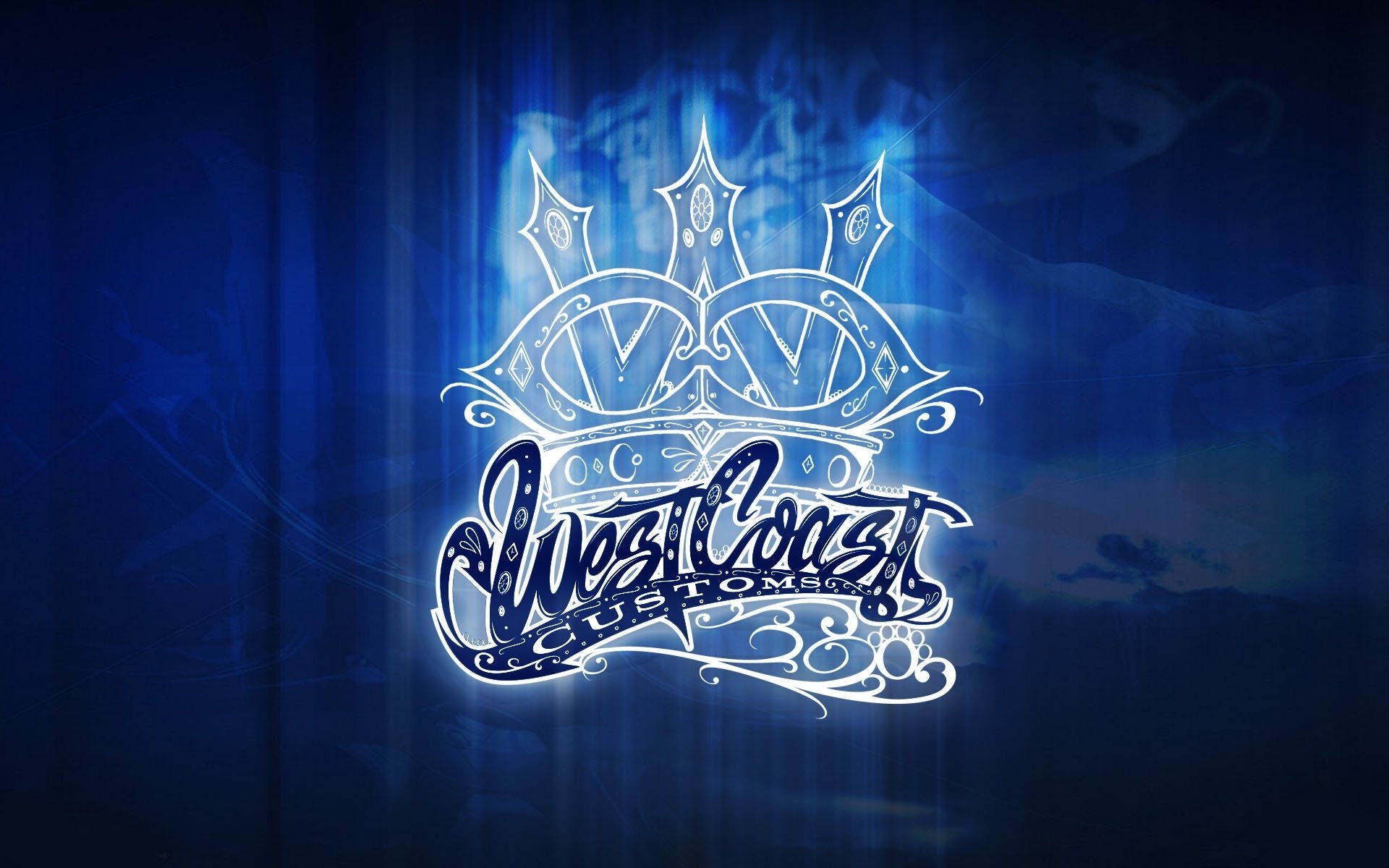 west coast customs wcc west coast customs logo emblème lettrage tuning fond