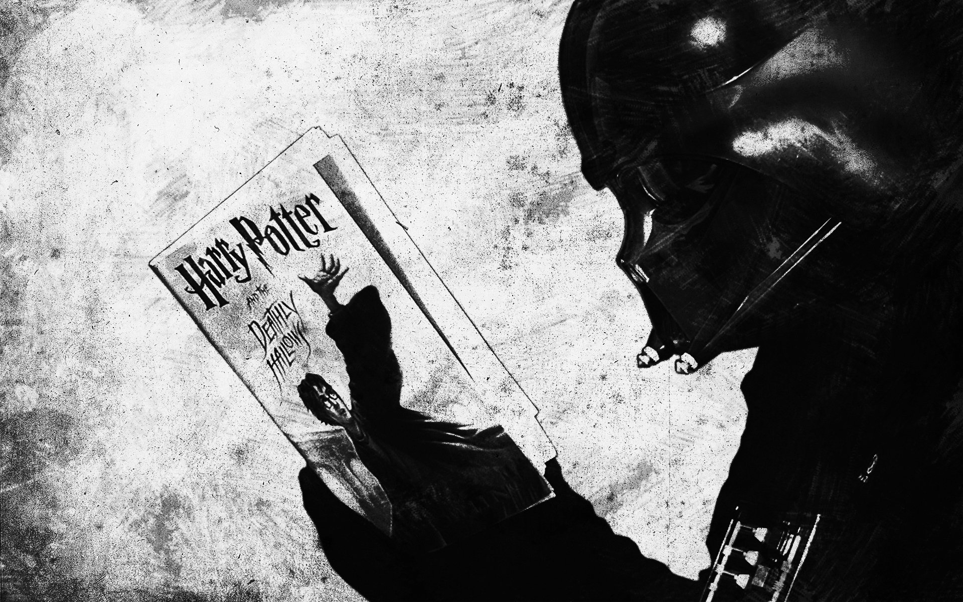 star wars darth vader libro monocromo harry potter máscara leer