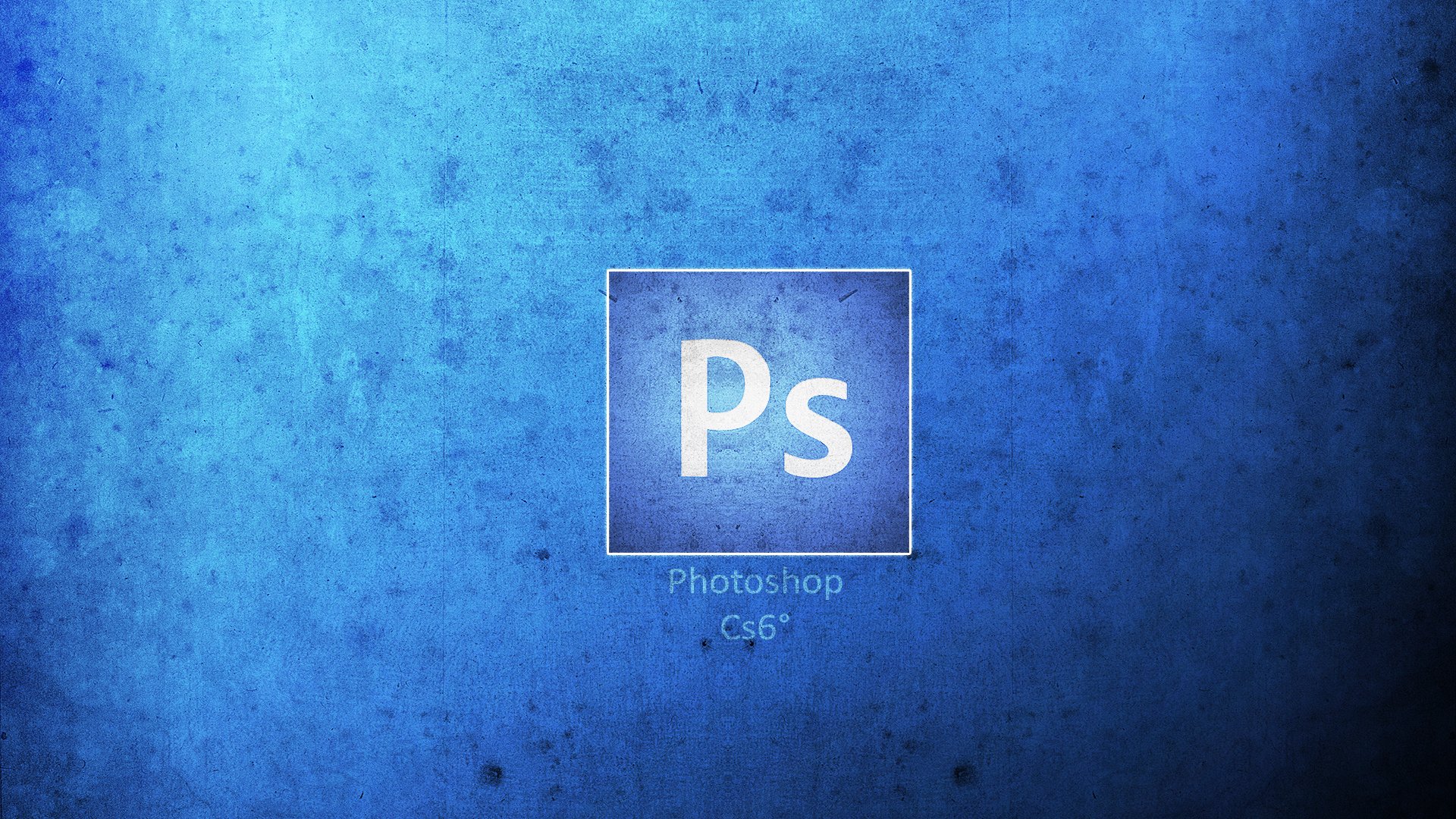 photoshop logo blu sfondo bianco