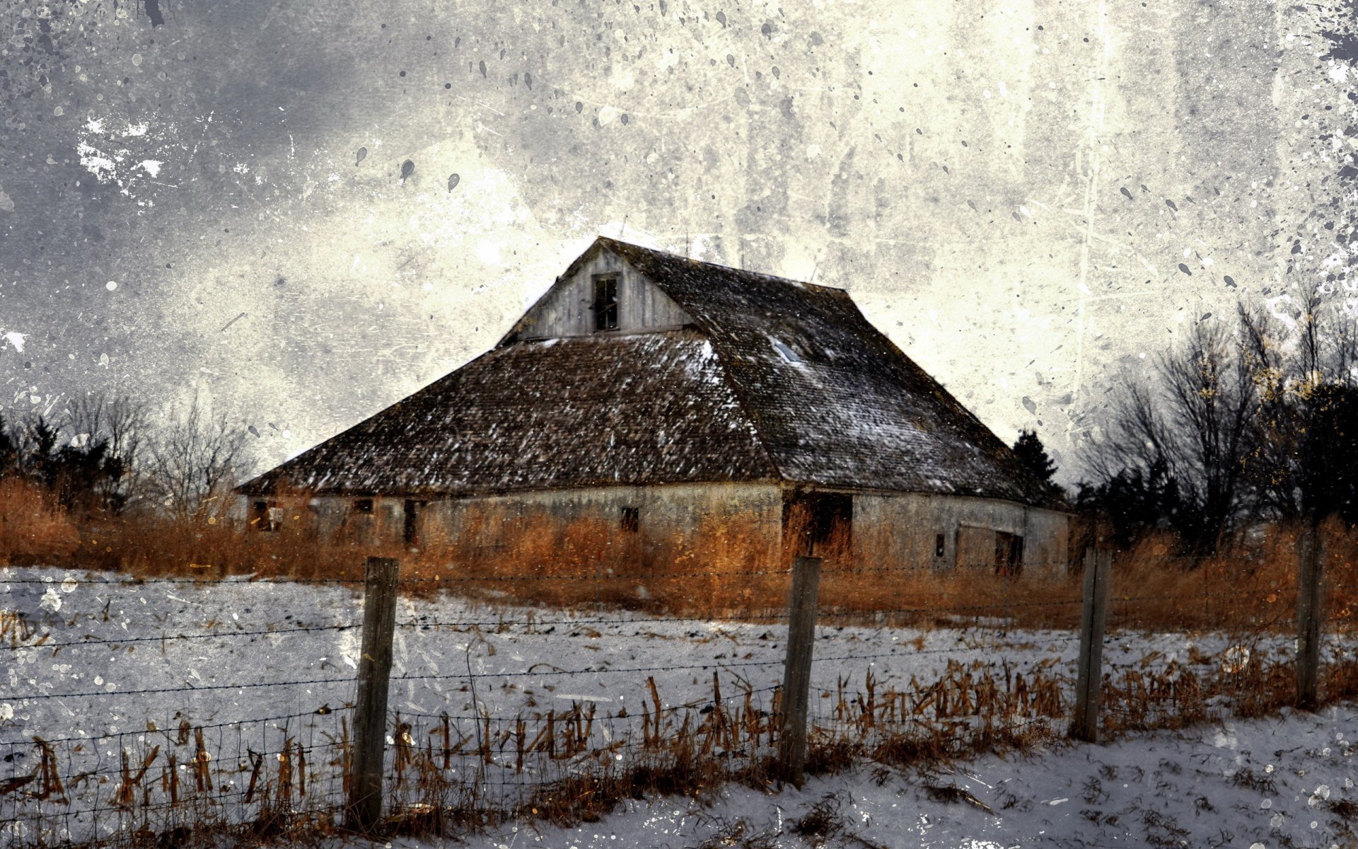 haus landschaft hintergrund stil