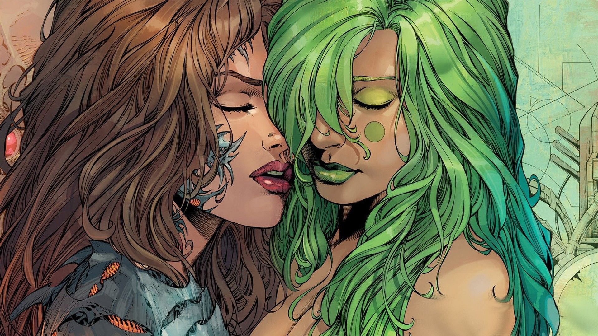 witchblade zeichnung weiblich gesicht haare lippen