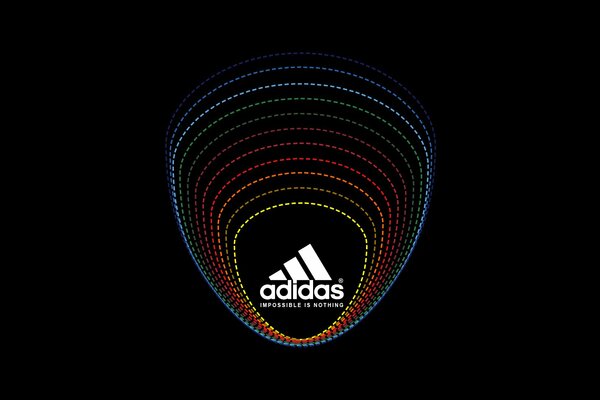 Klasyczne czarne tło z logo adidas