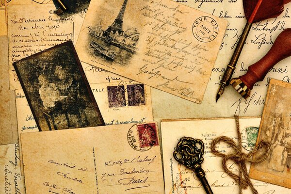 Papier Vintage et lettres Vintage