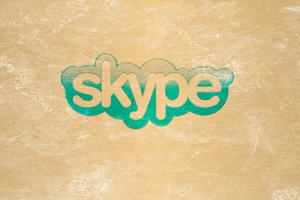 Skype logo. On a yellow background