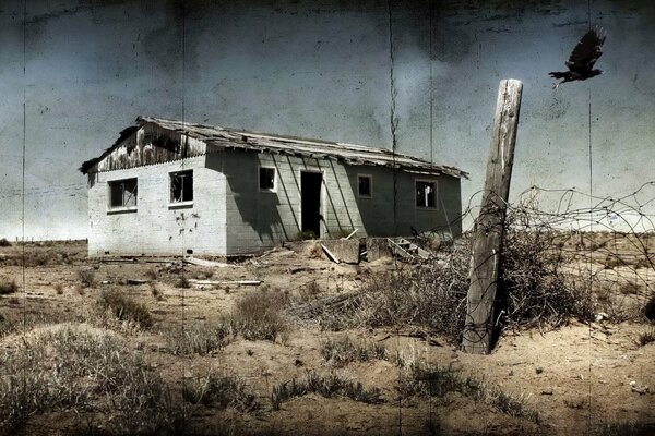 Fotografía de una vieja casa abandonada
